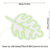 Néon LED Feuille Verte