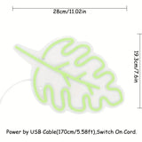 Néon LED Feuille Verte