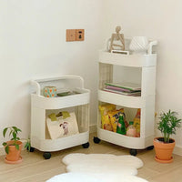 Chariot de Rangement Blanc Vertical en Plastique