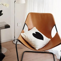 Housse de Coussin Design Cœur Noir