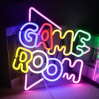 Game Room Neon Sign LED Sign Home Bar Men Cave Games Recreation Party Birthday Bedroom Bedside Wall Decoration Neon Light Gifts - MaChambreAesthetic 