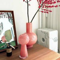 Vase en Verre Rose