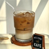 Tumbler en Verre avec Motif Rayé