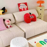 Coussin Peluche Pomme Kawaii