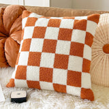 Housse de Coussin Tissé Orange