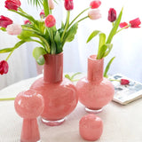 Vase en Verre Rose