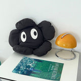 Coussin Fleur Noir Kawaii