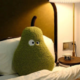 Coussin Peluche Poire Verte