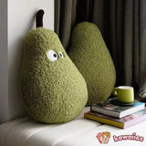 Coussin Peluche Poire Verte