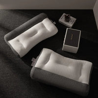 Oreiller Ergonomique Gris et Blanc