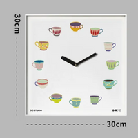 Horloge Murale de Tasse de Thé Esthétique