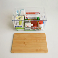 Coffret de Rangement Médical avec Couvercle en Bois