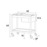 Chariot Mobile de Rangement en Bois