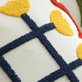 Housse de Coussin Brodé Tulipes