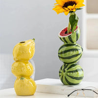Vase Sculptural Fruits Empilés