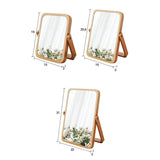 Miroir de Table Rectangulaire en Bois