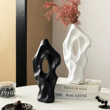 Vase Abstrait Noir et Blanc