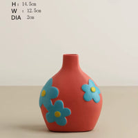 Vases Morandi avec Fleurs en Relief