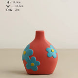 Vases Morandi avec Fleurs en Relief