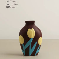 Vases Morandi avec Fleurs en Relief
