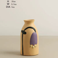Vases Morandi avec Fleurs en Relief
