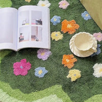 Tapis Floral Vert